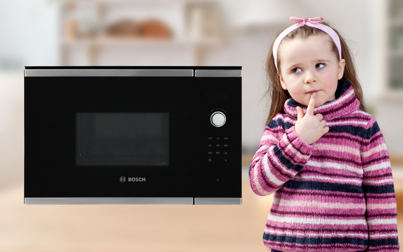 L&ograve; vi s&oacute;ng Bosch serie 8 c&oacute; kh&oacute;a trẻ em an to&agrave;n, hẹn giờ