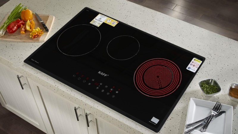 Bếp từ hồng ngoại 3 v&ugrave;ng nấu lắp &acirc;m KAFF KF-IC3801