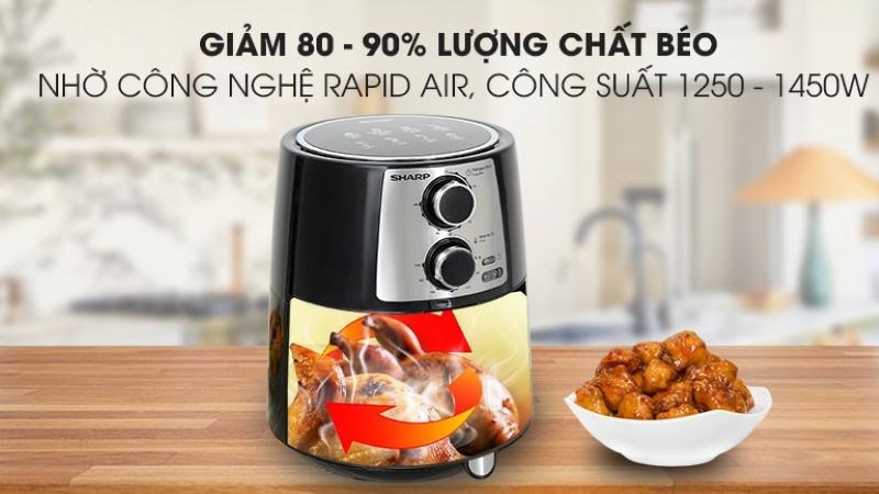  Nồi chi&ecirc;n kh&ocirc;ng dầu Sharp KF-AF42MV-ST 4.2 l&iacute;t 