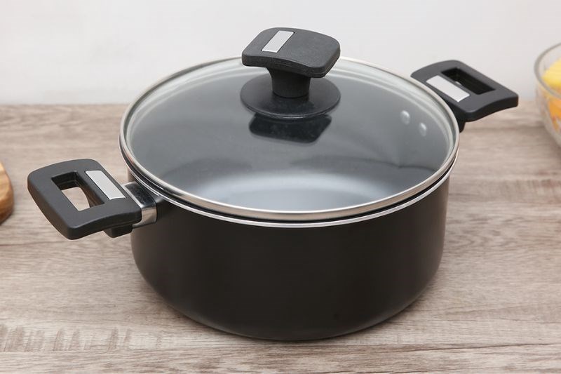 Nồi nh&ocirc;m nắp k&iacute;nh 22 cm Delites NCDE002-22