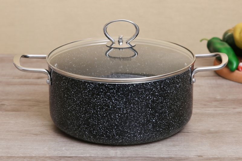 Nồi nh&ocirc;m chống d&iacute;nh nắp k&iacute;nh 24 cm DMX NDE