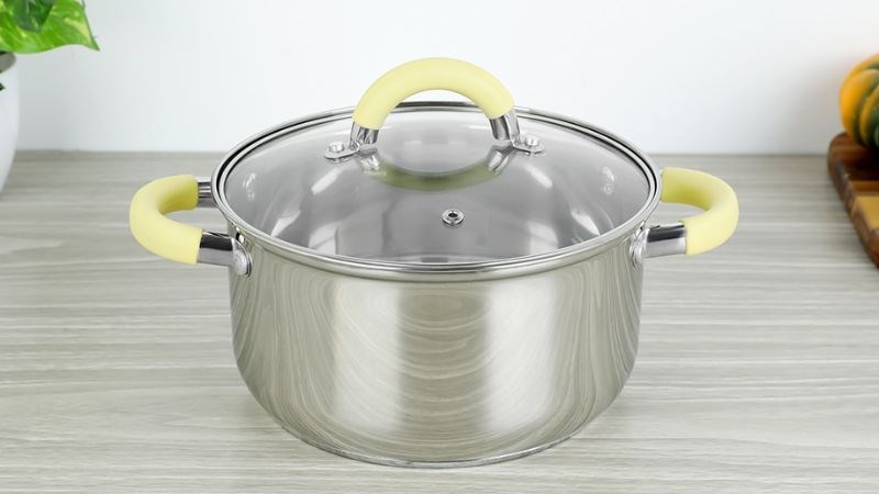 Nồi inox 3 đáy nắp kính 20 cm Delites CW-S042-20A