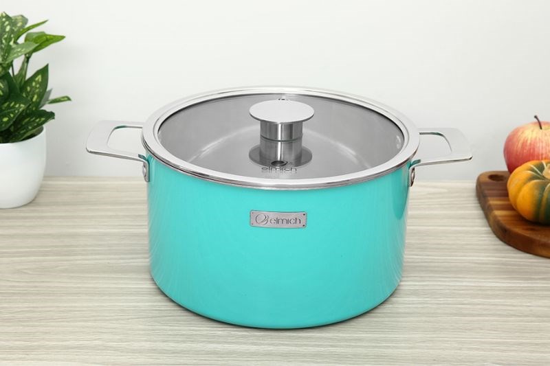 Nồi inox 3 đ&aacute;y nắp k&iacute;nh 26 cm Elmich Hera EL-8104