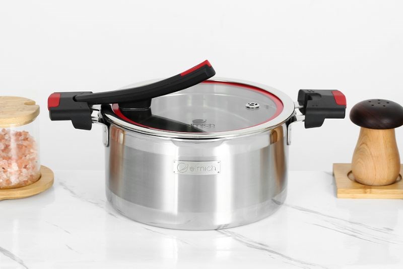 Nồi inox 3 đ&aacute;y nắp k&iacute;nh 20 cm Elmich Milano EL-8083
