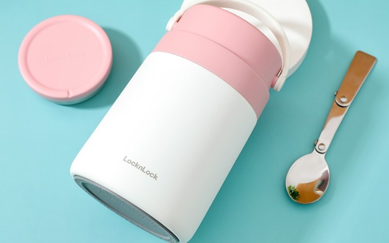 B&igrave;nh đựng thức ăn giữ nhiệt inox 700 ml Lock&Lock LHC8042PIK