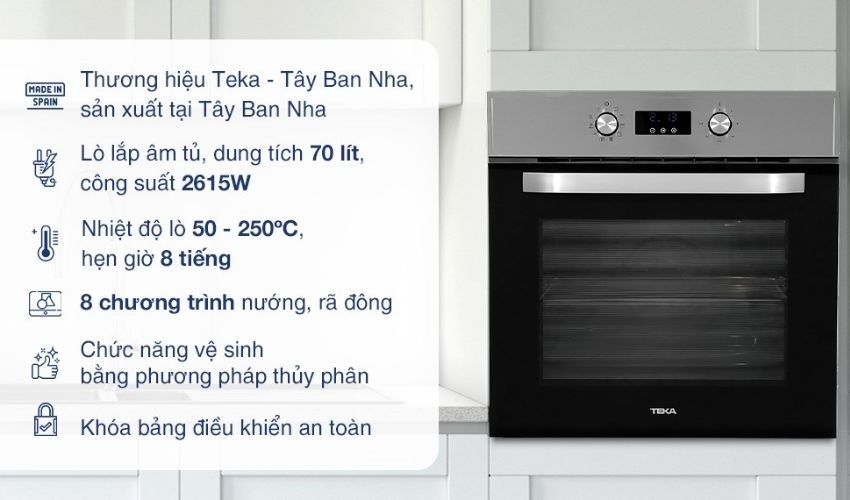 L&ograve; nướng &acirc;m Teka HCB 6435 70 l&iacute;t