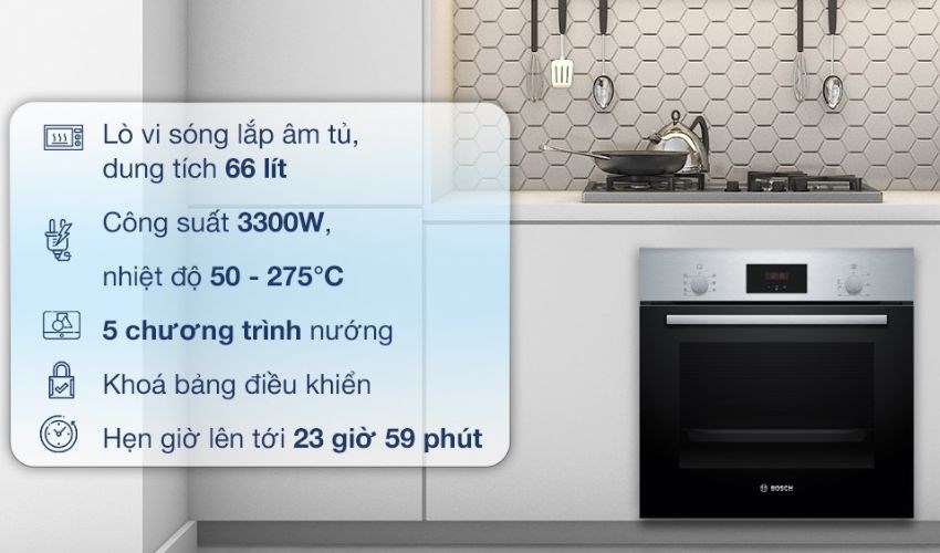 L&ograve; nướng &acirc;m Bosch HMH.HBF133BS0A 66 l&iacute;t 