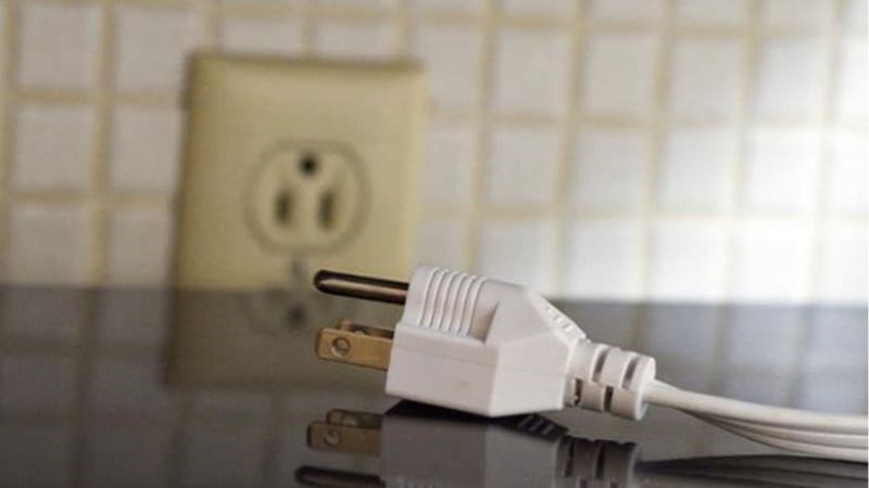 Do chưa kết nối với nguồn điện
