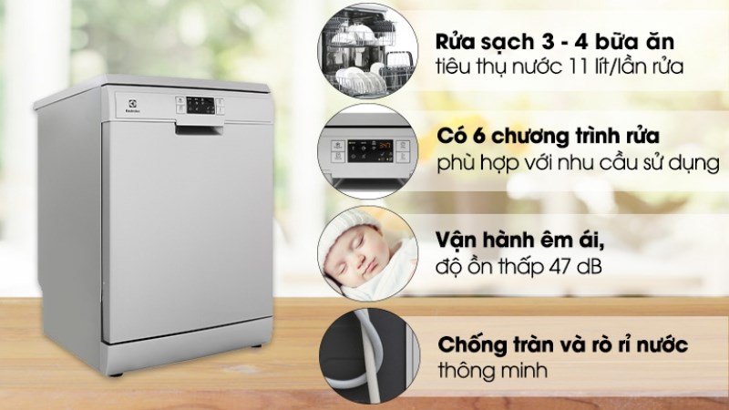 M&aacute;y rửa ch&eacute;n độc lập Electrolux ESF5512LOX