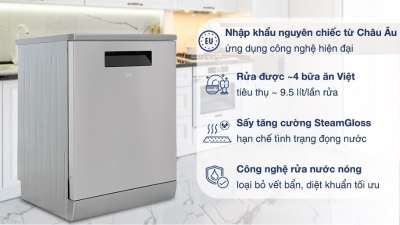 M&aacute;y rửa ch&eacute;n độc lập Beko DEN48520X