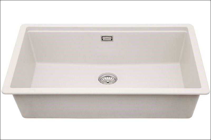 Chậu rửa ch&eacute;n 1 ngăn đ&aacute; thạch anh Hafele HS20-GEN1S80 Kem (570.30.800)