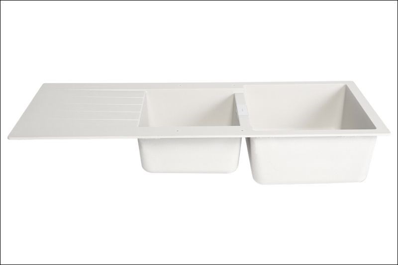 Chậu rửa ch&eacute;n 2 ngăn 1 c&aacute;nh đ&aacute; thạch anh Hafele HS19-GED2S80 Kem (570.35.470)