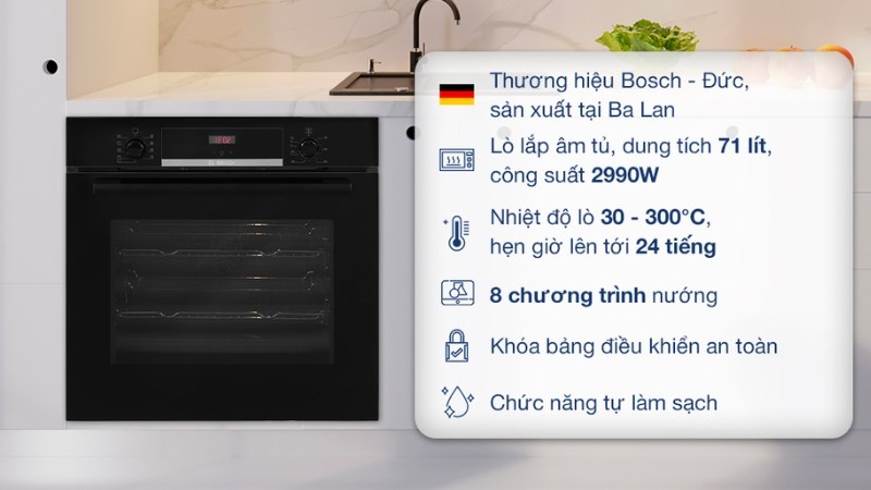 L&ograve; nướng &acirc;m Bosch HBS534BB0B 71 l&iacute;t
