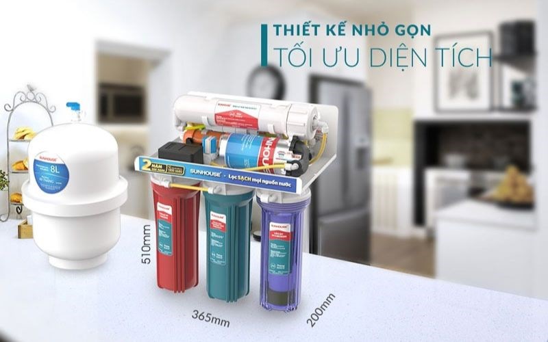 M&aacute;y lọc nước RO kh&ocirc;ng vỏ Sunhouse SHA8878KV 8 l&otilde;i 
