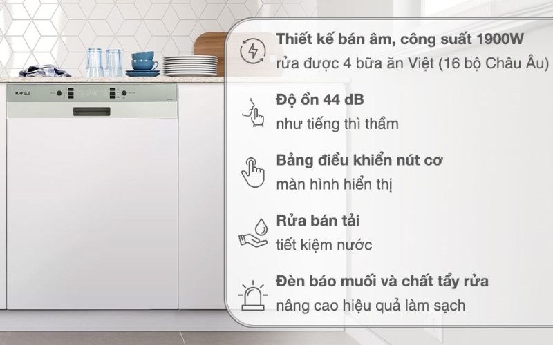 Máy rửa chén bán âm Hafele HDW-HI60C (533.23.120)