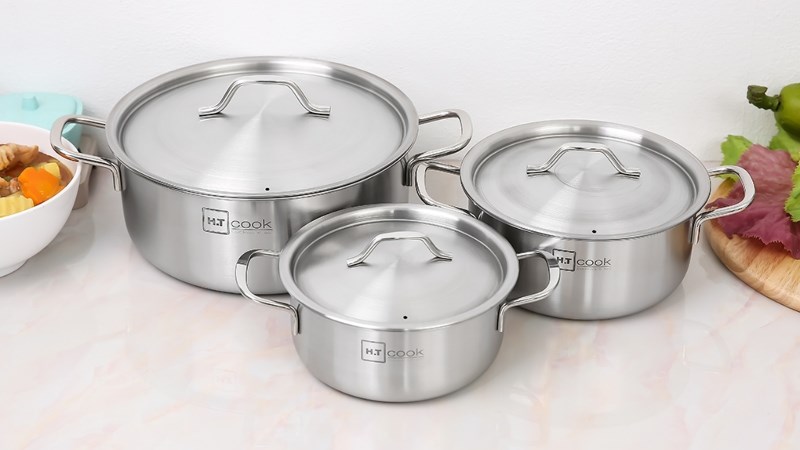 Bộ 3 nồi inox nắp inox Fivestar HT Cook HT-06DN