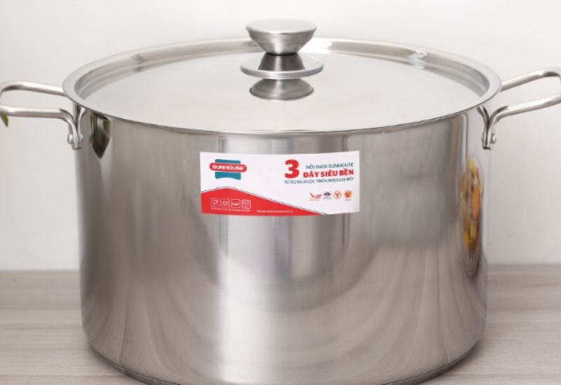  Nồi inox 3 đ&aacute;y nắp inox 32 cm Sunhouse SHG300-32
