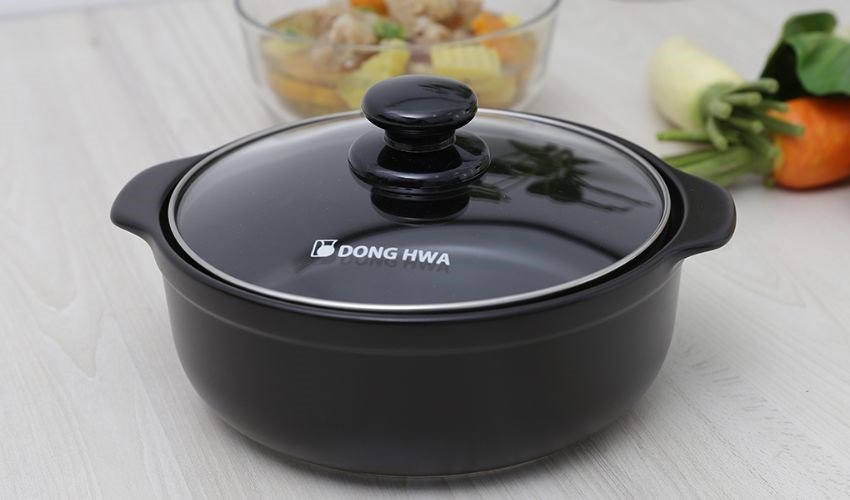 Nồi đất nắp k&iacute;nh 21 cm Dong hwa Tucbeghi G704