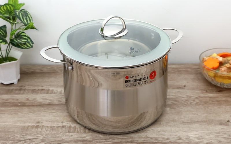 Nồi inox 3 đ&aacute;y nắp k&iacute;nh 28 cm Elmich Celestine 2355279