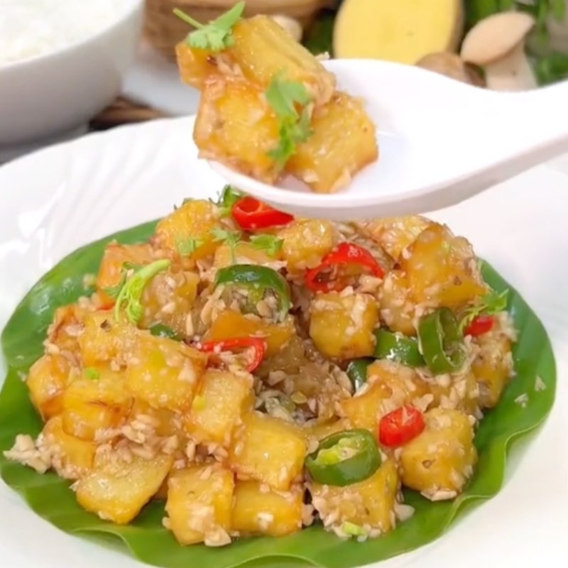 Bước 4 Thành phẩm Khoai tây xào nấm đùi gà