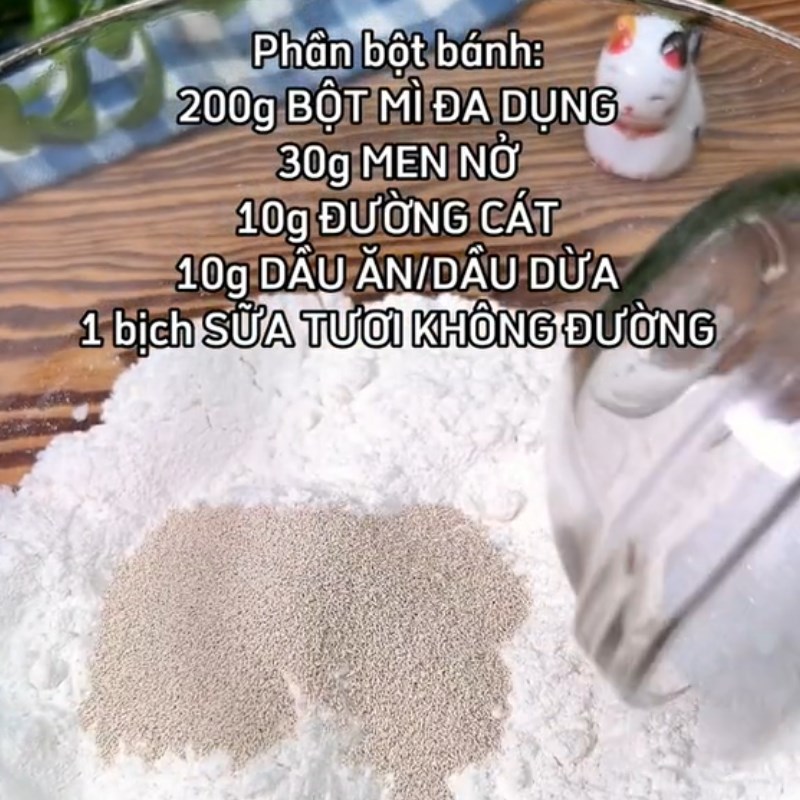 Bước 1 Chuẩn bị bột bánh Bánh dừa hấp