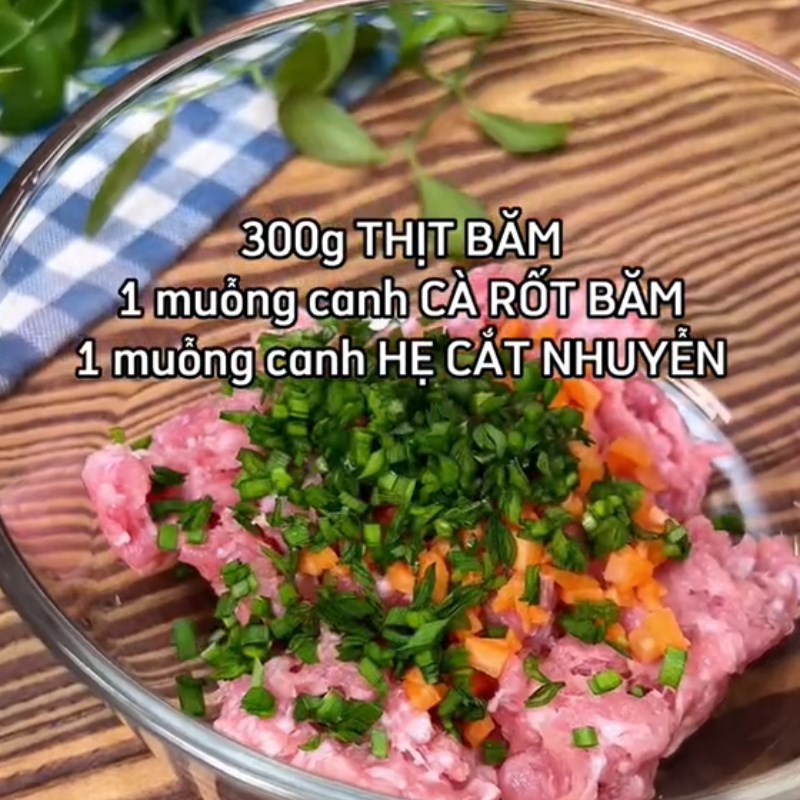 Bước 1 Chuẩn bị nguyên liệu Bánh nếp chiên nhân thịt