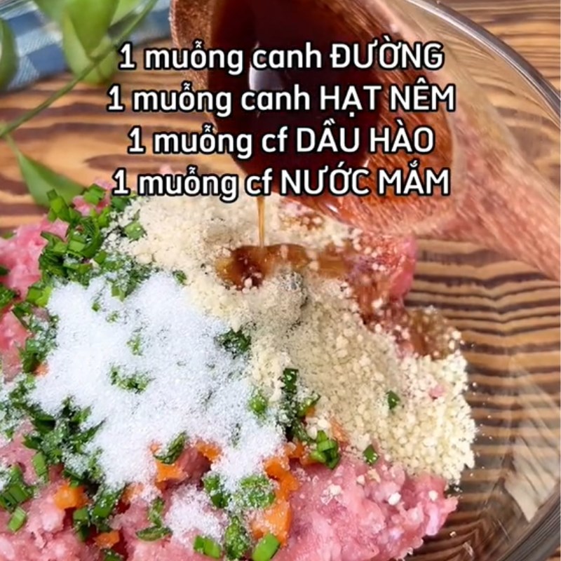 Bước 1 Chuẩn bị nguyên liệu Bánh nếp chiên nhân thịt