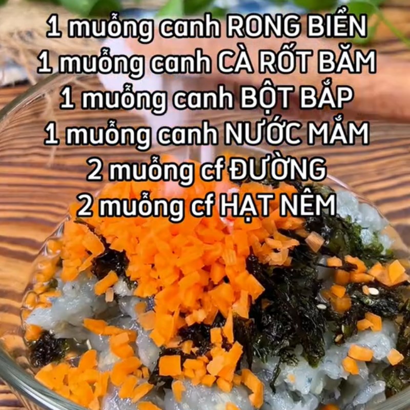 Bước 1 Chuẩn bị nguyên liệu Chả trứng hải sản