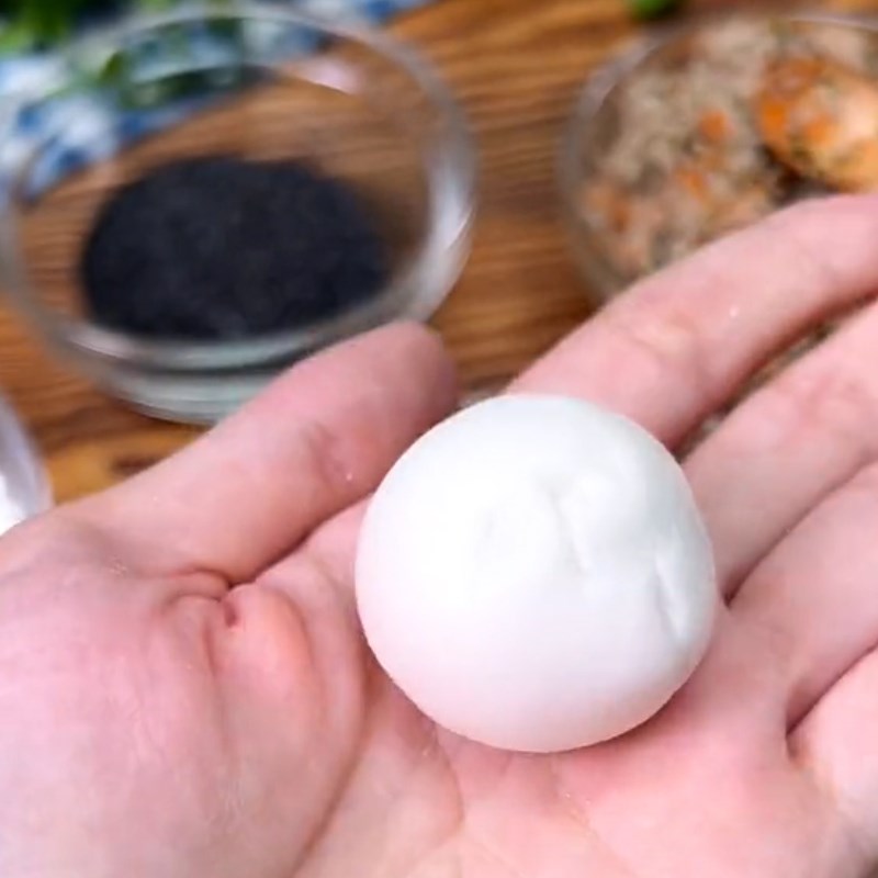 Bước 3 Làm bánh Bánh nếp chiên nhân thịt