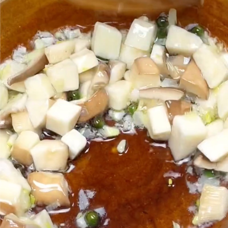 Bước 3 Làm kho quẹt Kho quẹt chay bằng nấm đùi gà