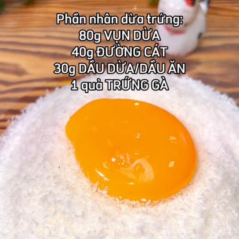 Bước 2 Làm nhân bánh Bánh dừa hấp