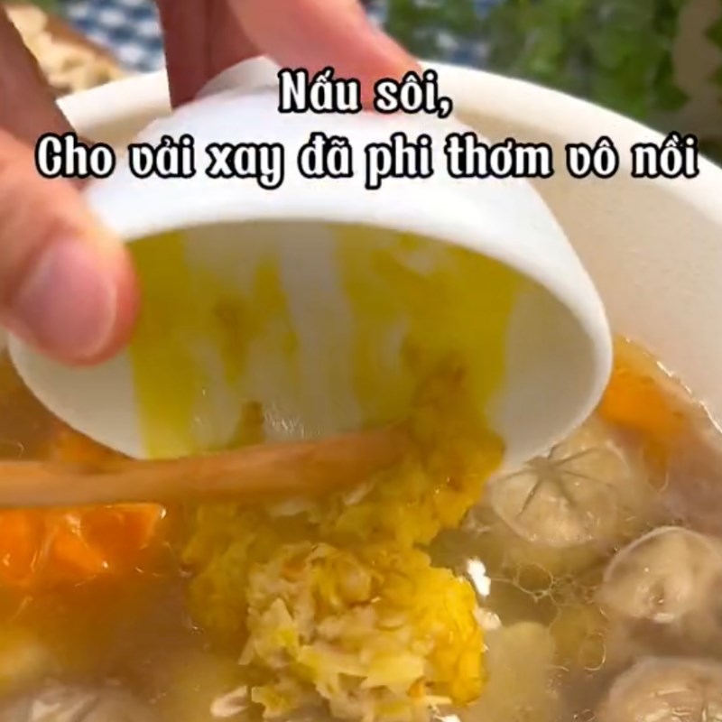 Bước 4 Nấu lagu trái vải Lagu chay (Lagu trái vải công thức từ kênh tiktok Bếp chay XANH)