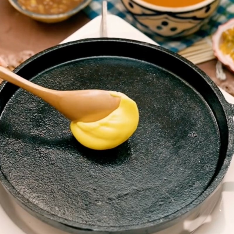 Bước 3 Né bò Bò né chanh dây (Công thức từ kênh tiktok Vào bếp cùng Điện máy XANH)