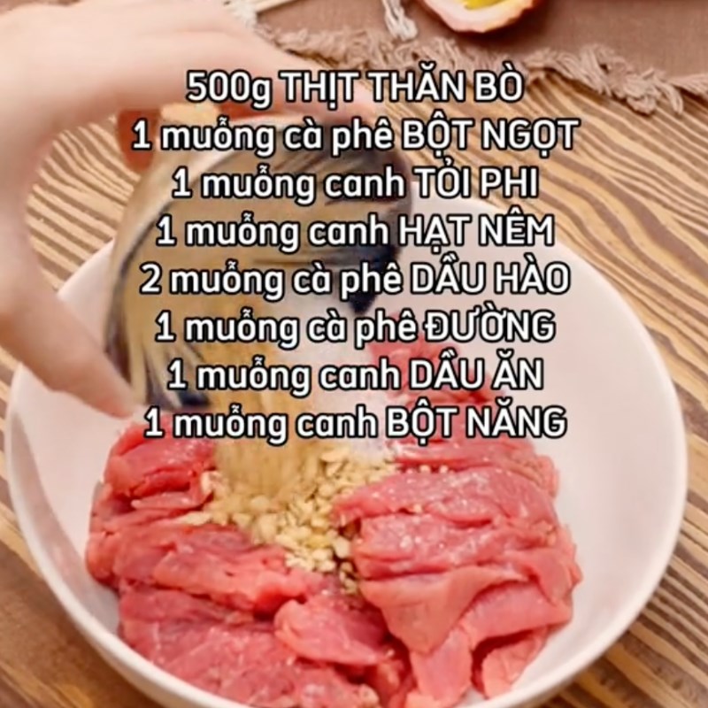 Bước 1 Sơ chế nguyên liệu Bò né chanh dây (Công thức từ kênh tiktok Vào bếp cùng Điện máy XANH)