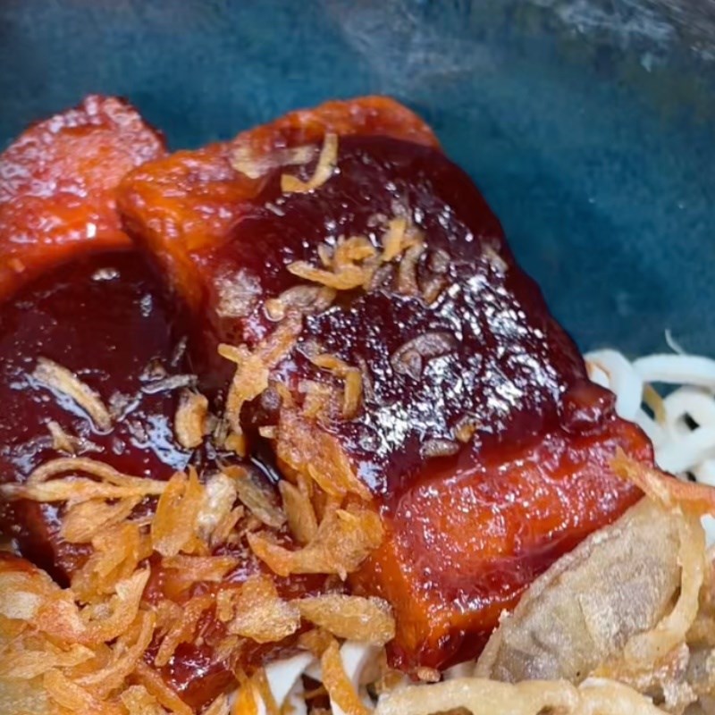 Bước 5 Thành phẩm Mì xá xíu chay từ đậu hũ chiên