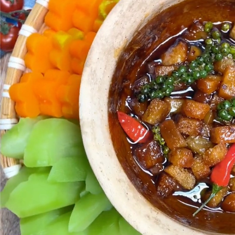 Bước 4 Thành phẩm Kho quẹt chay bằng nấm đùi gà