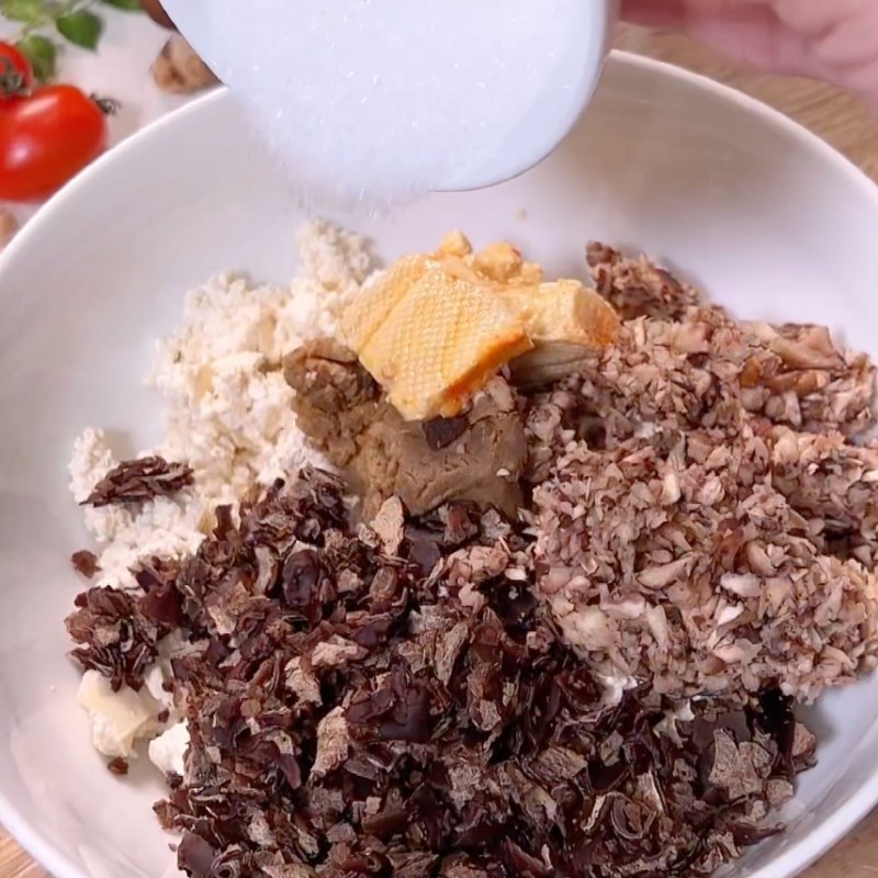 Bước 3 Trộn hỗn hợp mắm chưng chay Mắm chưng chay nấm đông cô