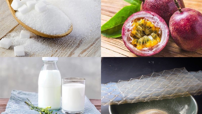 Nguyên liệu món ăn panna cotta chanh dây (chanh leo)
