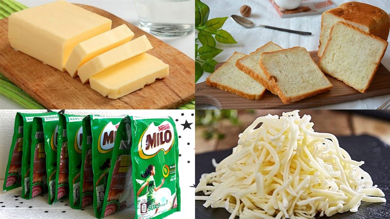 Nguyên liệu món ăn bánh milo kem mặn (kem cheese)