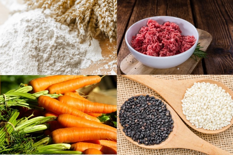 Nguyên liệu làm bánh nếp chiên nhân thịt