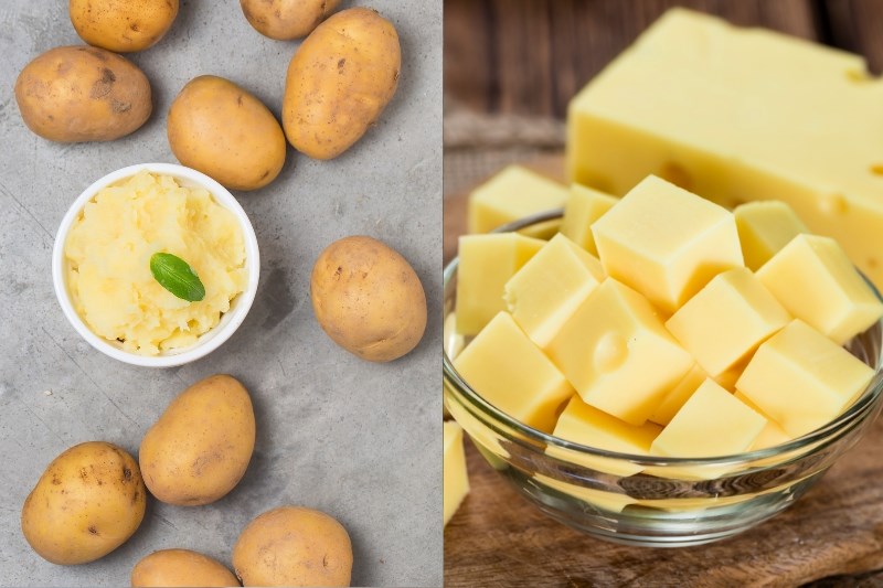 Nguyên liệu làm bánh khoai tây phô mai