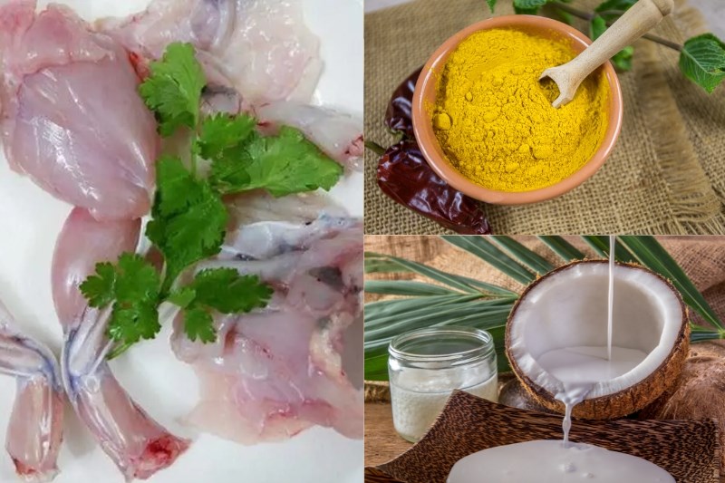 Nguyên liệu món ăn cà ri ếch