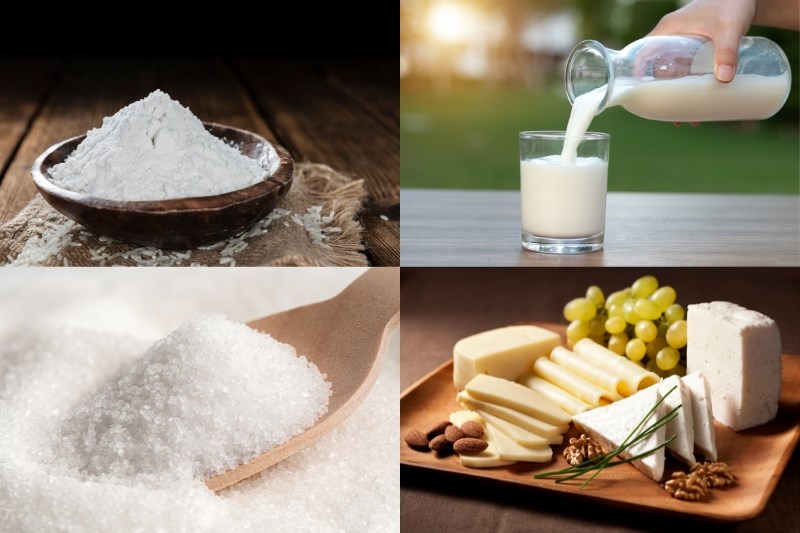 Nguyên liệu làm bánh nếp phô mai