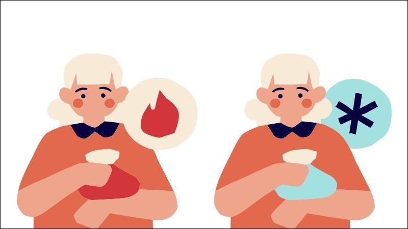 Chườm nóng và lạnh có thể giúp cải thiện triệu chứng cứng khớp