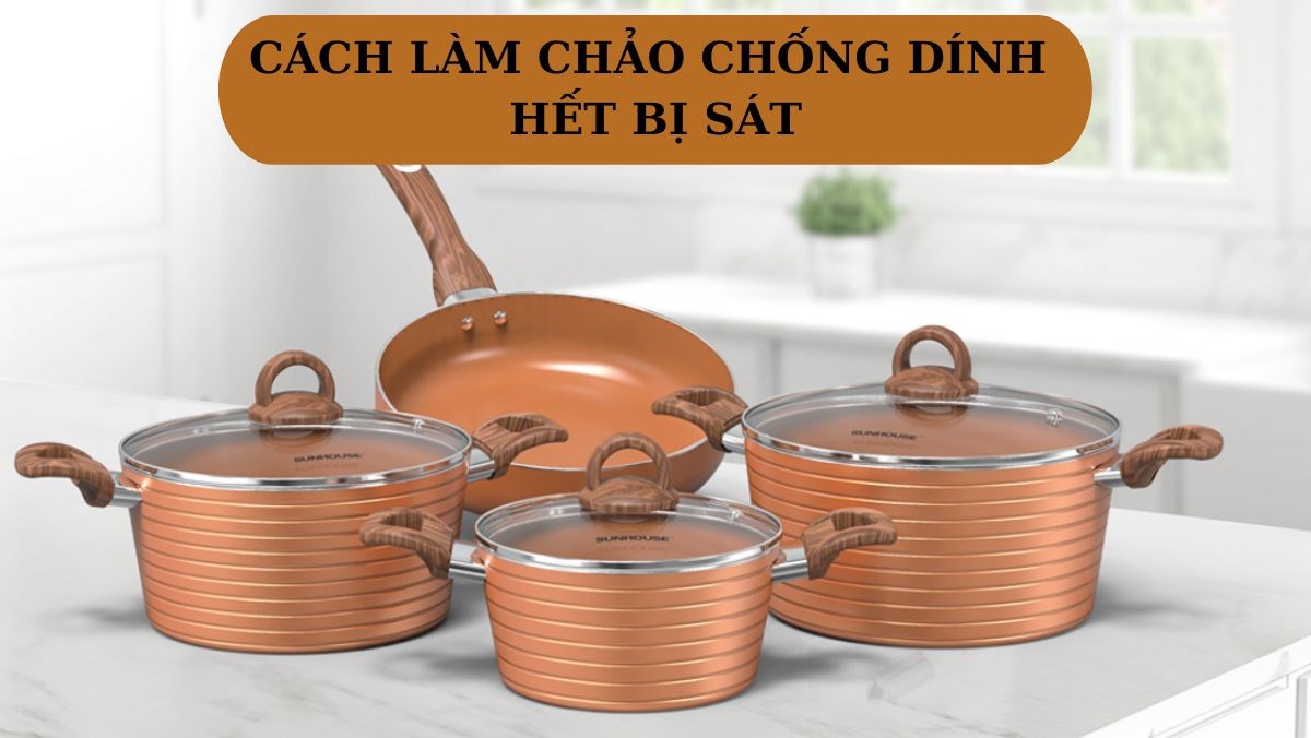Cách làm chảo chống dính hết bị sát