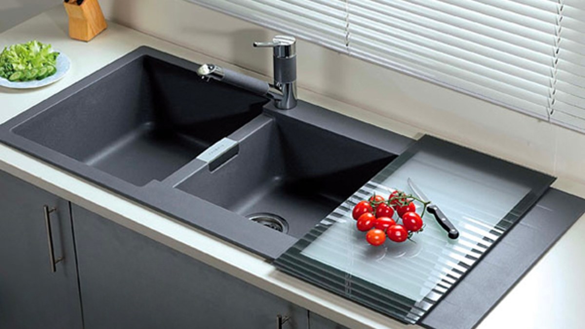 Các mẫu chậu rửa bát màu đen sang trọng, bền bỉ