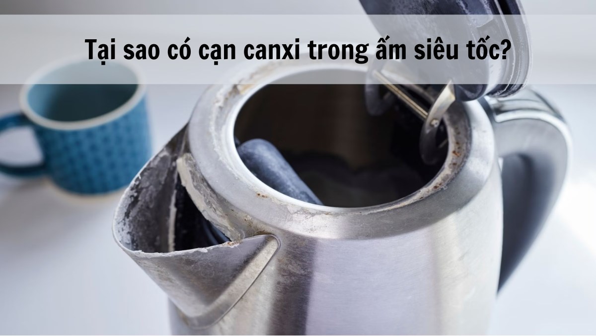 Tại sao có cặn canxi trong ấm siêu tốc?