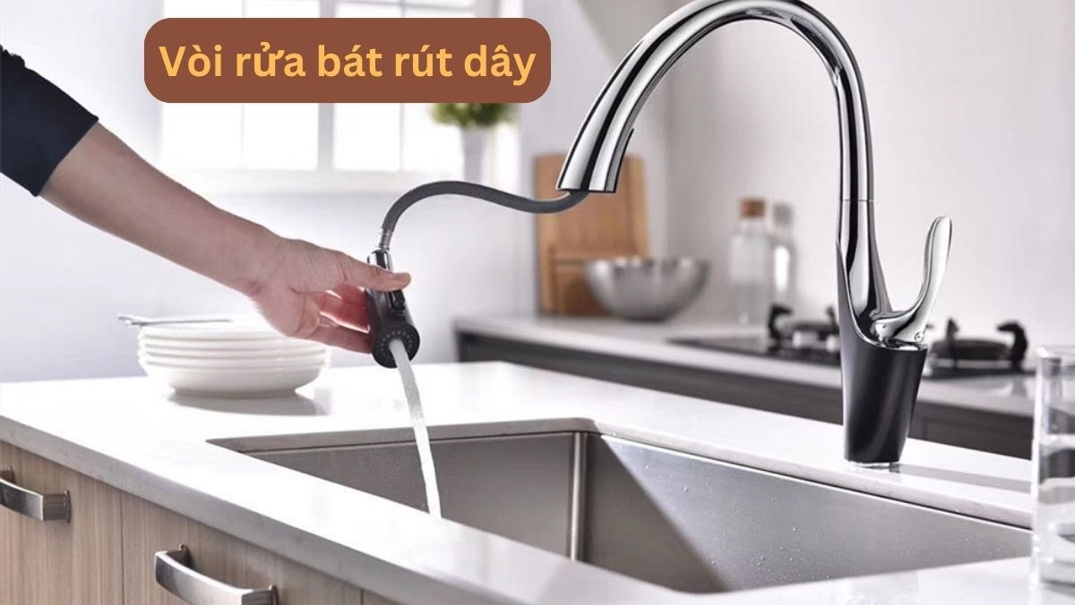 Vòi rửa bát rút dây