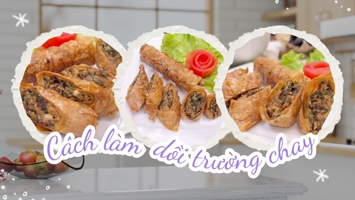 Dồi chay nấm sả (Công thức được chia sẻ bởi Tiktok Bếp chay XANH)