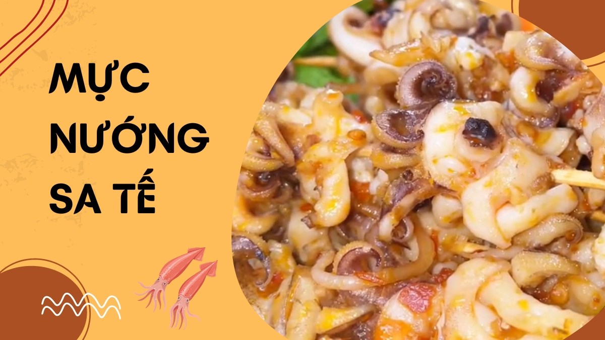 Mực nướng sa tế (Công thức được chia sẻ từ Tiktok Vào bếp cùng Điện máy XANH)